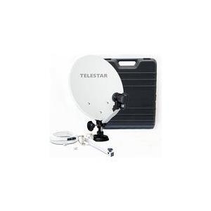 Telestar Camping-Sat-Anlage ohne Receiver (Hartschalenkoffer, 13.7"  (35 cm) Spiegel , Single-LNB (0,1dB), Kompass, Kabel 10m, diverse Halter) (5103309)