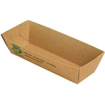 PAPSTAR Snacktray "pure", Maße: 90 x 70 x 35 mm aus ungebleichtem FSC-zertifiziertem Frischfaserkarton, - 1 Stück (87242)