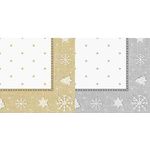 PAPSTAR Weihnachts-Motivservietten "X-Mas", gold aus Tissue, 1/4 Falz, 4-lagig, Maße: 400 x 400 mm, - 1 Stück (88324)