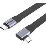 ROLINE USB4-2.0 Kabel (80 Gbit/s), flach ST/ST, gerade-90° abgewinkelt, 0,13m (11.02.9099)