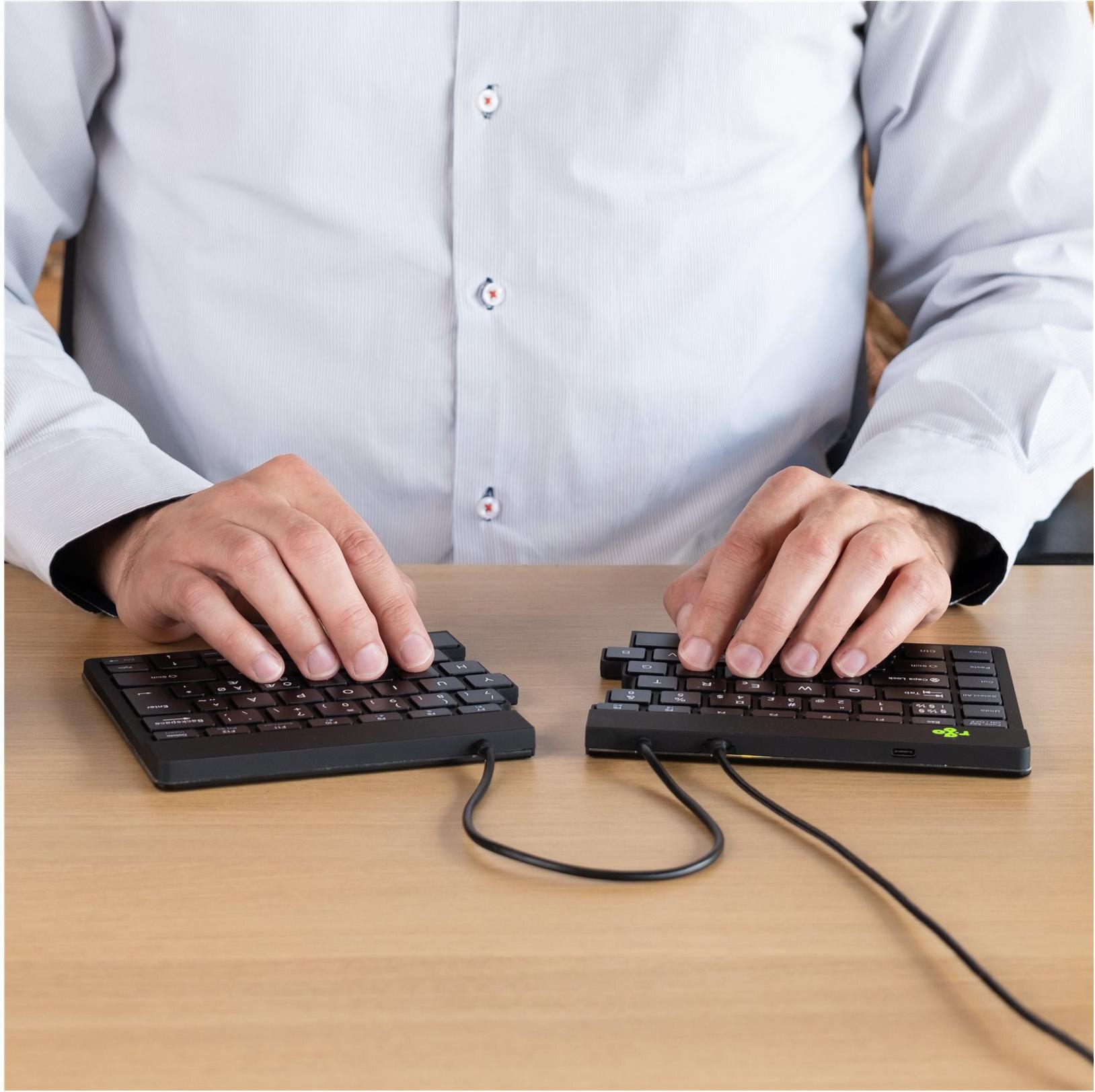 R-Go Tools Ergonomische Tastatur Split Break QWERTZ Schwarz