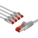 Goobay 66651 Patchkabel Cat.6 S/FTP 2 m grau 5 Stück (66651)
