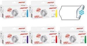 METO Etiketten für Preisauszeichner, 22 x 16 mm, weiß geeignet für METO Basic M, 2-zeilig, - 1 Stück (9517183)