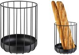 APS Brot- und Obstkorb URBAN, rund, 225 mm, schwarz aus schwarzem Metall, Durchmesser: 225 mm, Höhe: 280 mm, - 1 Stück (30211)