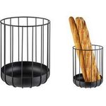 APS Brot- und Obstkorb URBAN, rund, 225 mm, schwarz aus schwarzem Metall, Durchmesser: 225 mm, Höhe: 280 mm, - 1 Stück (30211)