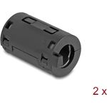 Delock Ferritkern / Ferritring für Rundkabel 11 mm 2 Stück schwarz (80947)