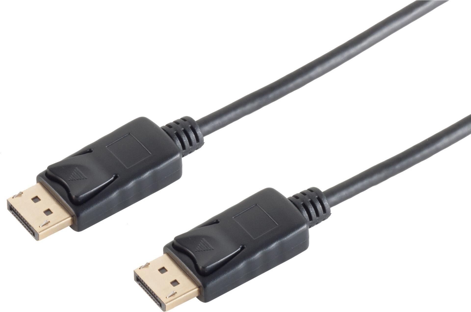 S/CONN maximum connectivity Displayportkabel-Displayportkabel 1.2, Stecker-Stecker, UHD 4K2K, schwarz, 1m (10-50025)
