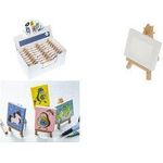 kangaro Mini-Staffelei inkl. Keilrahmen, im Display Staffelei aus Holz, Keilrahmen: 60 x 80 mm - 1 Stück (K-830020)