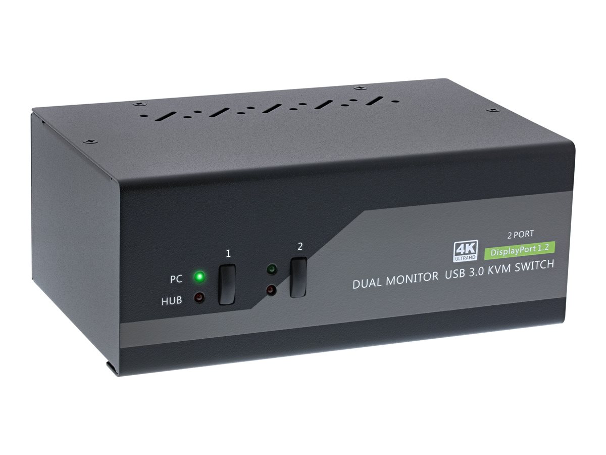 InLine 63652I KVM-Switch Dual-Monitor DisplayPort Schwarz
