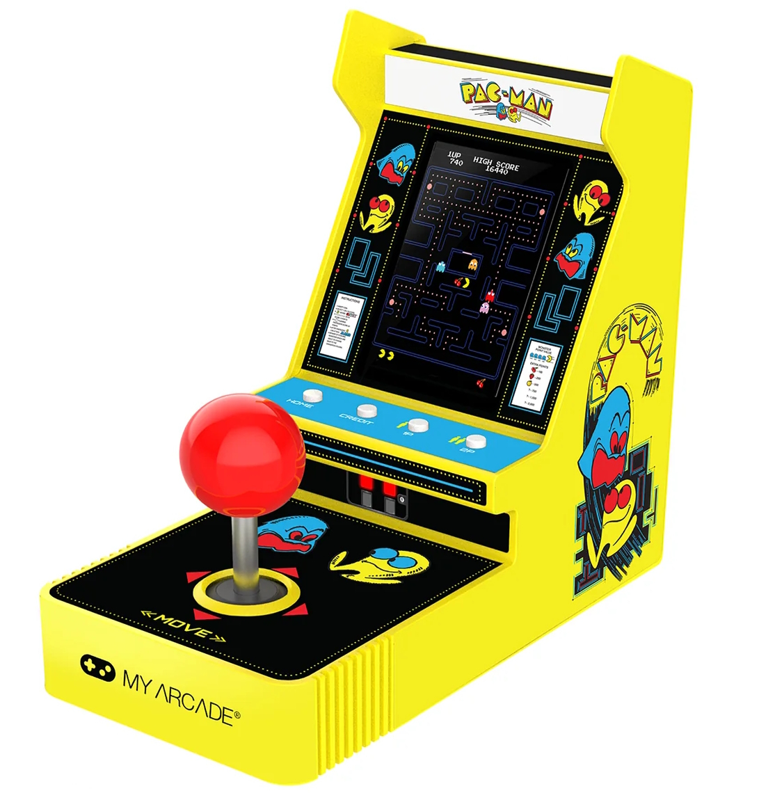 dreamGEAR My Arcade Joystick Player Pac-man DGUNL-7073 Schwarz, Gelb