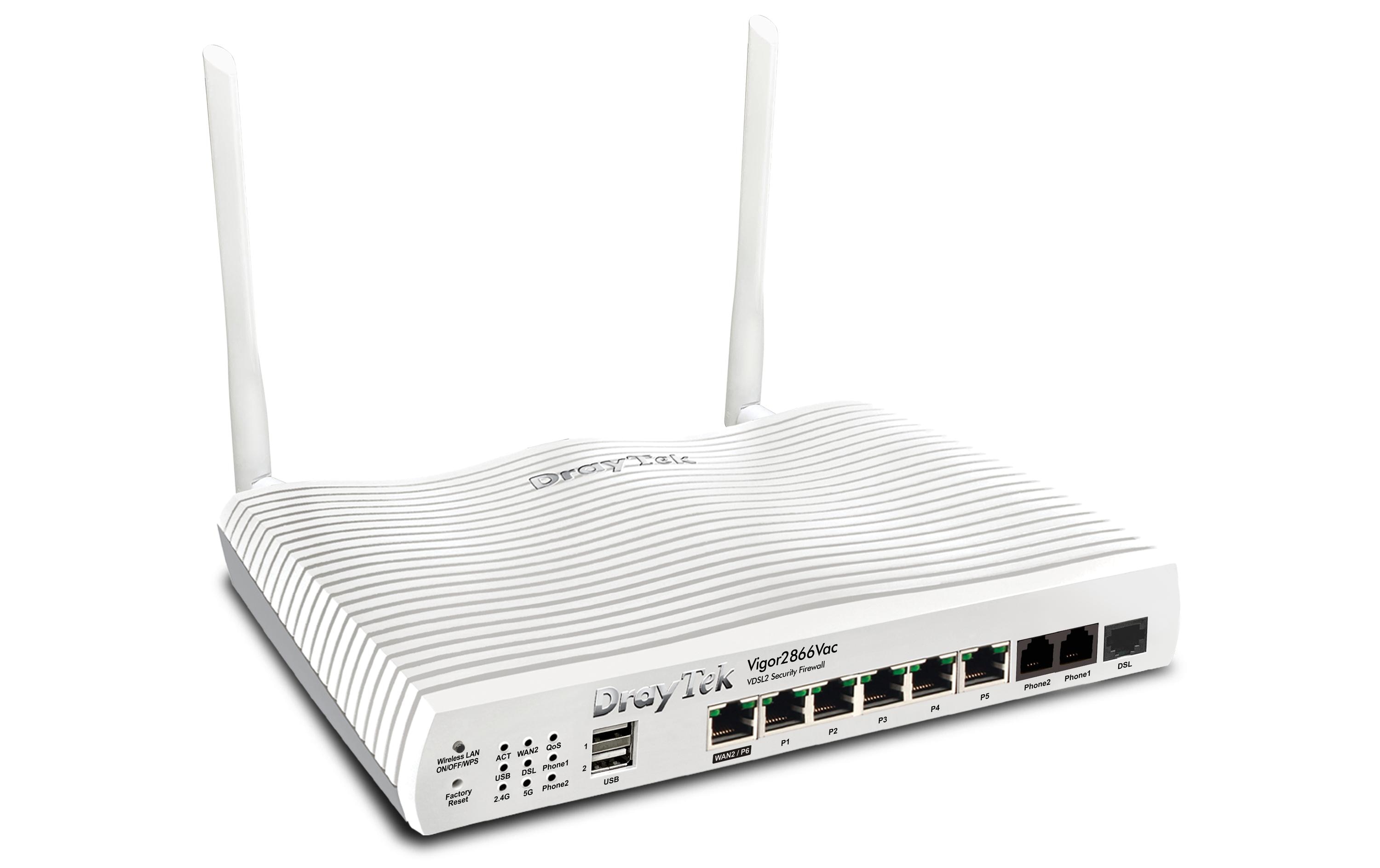DrayTek Vigor 2866Vac WLAN-Router Wi-Fi 5 Dual-Band Gigabit Ethernet Weiß
