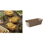 PAPSTAR Backform "pure", eckig, 167 ml, braun aus Pergamentpapier mit Silikonschicht, gefriergeeignet, - 1 Stück (87113)