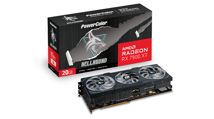 PowerColor Hellhound RX 7900 XT 20G-L/OC AMD Radeon RX 7900 XT 20 GB GDDR6 (RX 7900XT 20G-L/OC)