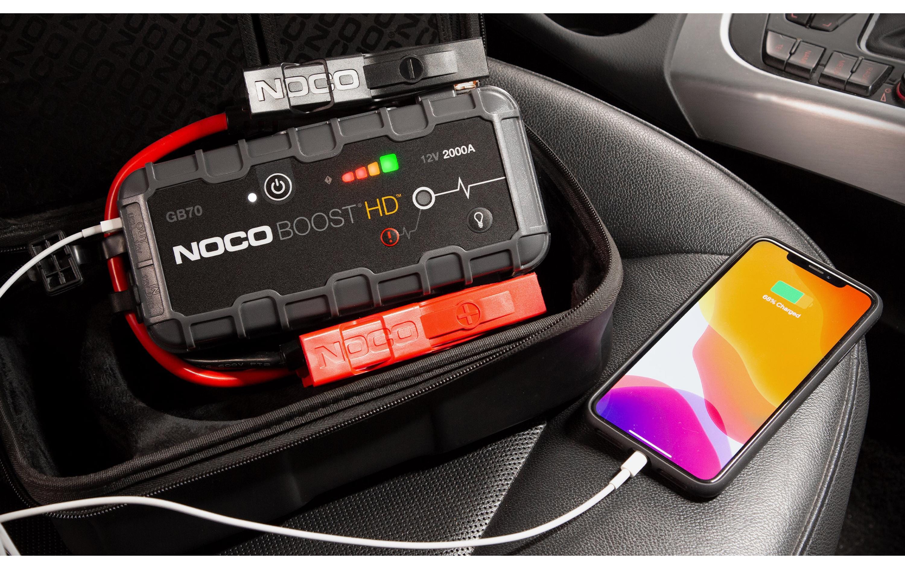 NOCO Boost GB70 12V 2000A Starthilfegerät mit Powerbank Schwarz/Rot