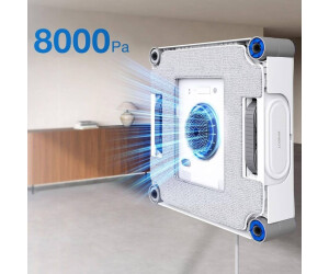 Ecovacs Winbot W2S Omni Fensterputzroboter mit TruEdge und Multifunktionsstation Grau, Weiß