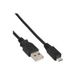 InLine® Micro-USB 2.0 Kabel, USB-A Stecker an Micro-B Stecker, schwarz, 5m (31750)