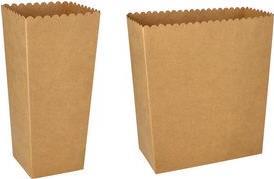 PAPSTAR Popcorn-Box Pappe "pure" eckig, 1.300 ml Maße: (B)70 x (T)70 x (H)197 mm - 1 Stück (89262)