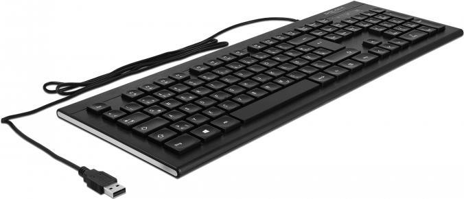 DeLOCK 12672 Tastatur USB QWERTZ Deutsch Schwarz (12672)