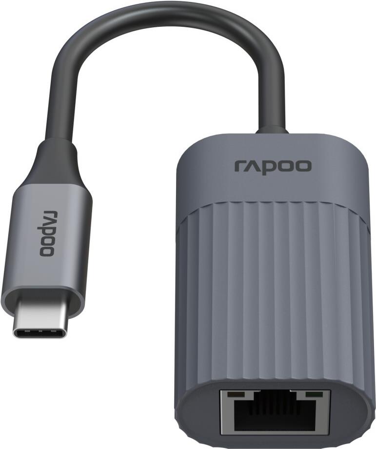 Rapoo USB-C Adapter UCA-1016 USB-C auf Gigabit LAN, grau (00226495)
