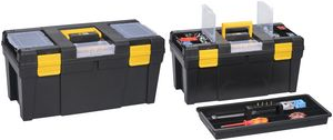 allit Werkzeugkoffer McPlus Promo 23, PP, schwarz/gelb unbestückt, 2 herausnehmbare Sortimentskästen und Bit- und - 1 Stück (476120)