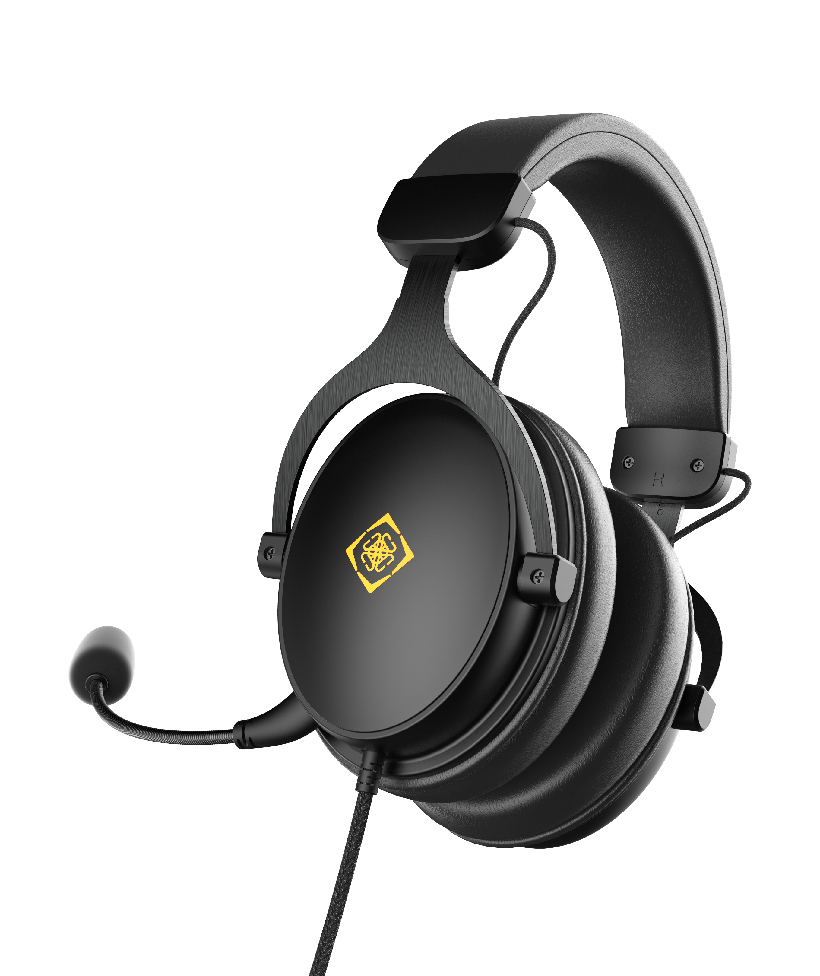 Deltaco GAM-190 Gaming Headset Kabelgebunden 3,5 mm Klinke Boom-Mikrofon Proteinleder Schwarz
