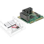 Delock Mini PCIe I/O PCIe half size 2 x SATA 6 Gb/s (95260)