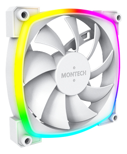 MONTECH AX120 PWM ARGB Gehäuselüfter 120 mm 3er Pack Weiß