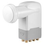 Wentronic Goobay Universal Octo LNB, Weiß-Grau - digitaler SAT-LNB (DVB-S2) für 8 Teilnehmer (4K/HDTV/3D Empfang) (67273)