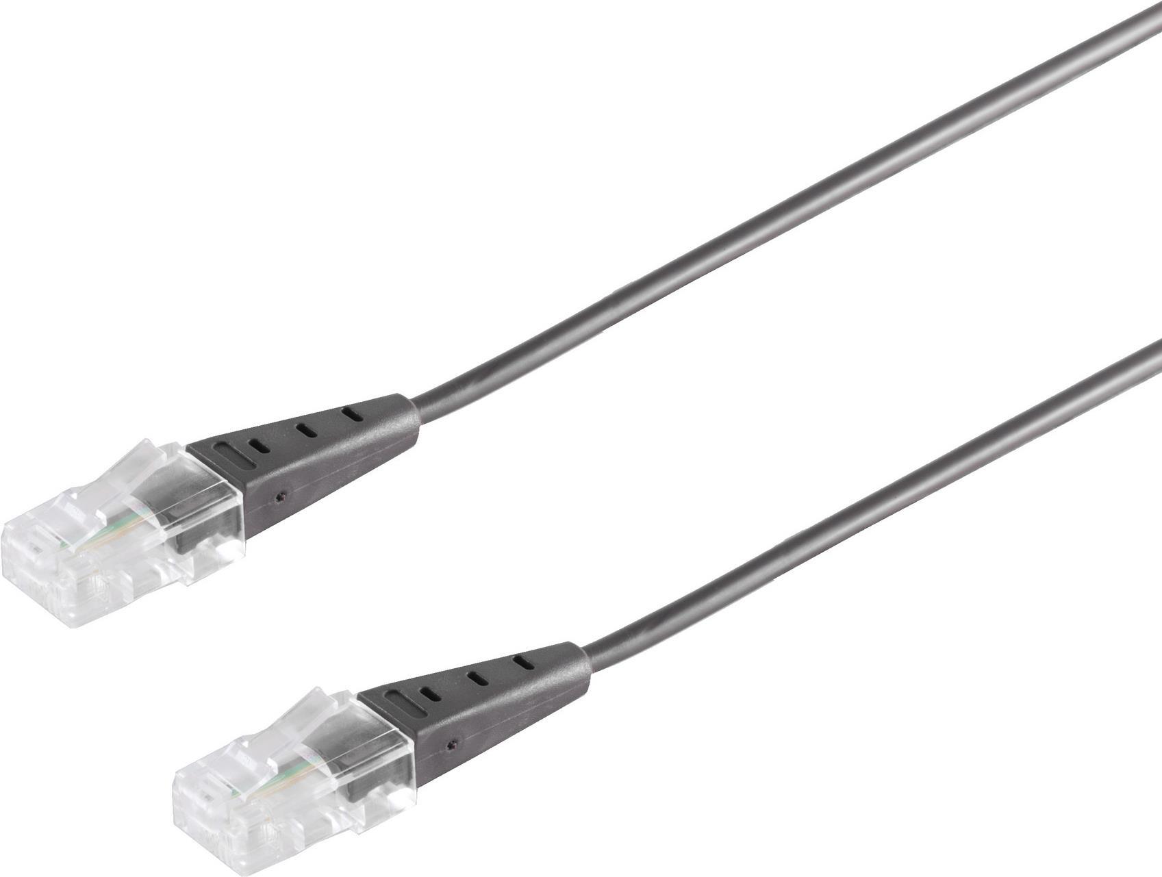 S/CONN maximum connectivity ISDN-Anschlusskabel, RJ45 Stecker auf RJ45 Stecker, Rundkabel, 4-adrig, schwarz, 6,0m (70078-S-6)