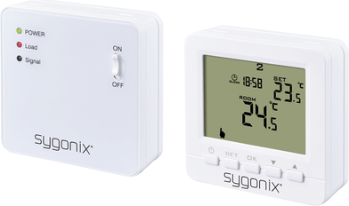 Sygonix Funk-Raumthermostat Aufputz Wochenprogramm 1 bis 70 °C (SY-5470190)