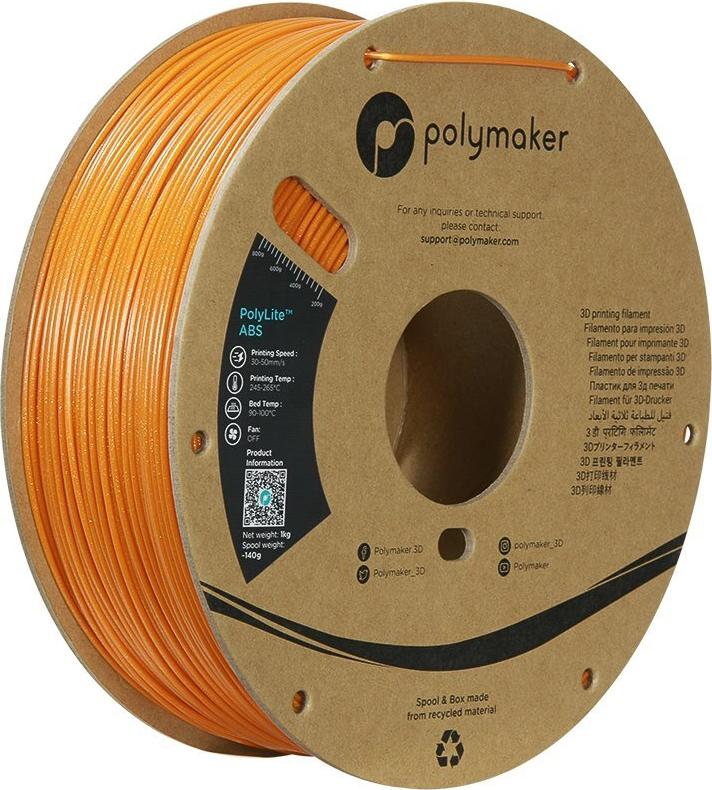 ABS GALAXY 1,75mm ORANGE 1kg POLYMAKER POLYLITE 3D FILAMENT (PE01035)