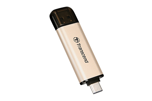 Transcend JetFlash 930C USB-Stick 128 GB USB-A / USB-C 3.2 Gen 1 Gold