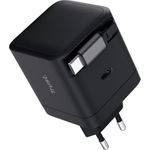 25805 TRUST Maxo EU USB Ladegeraet 65 W einziehbares Kabel 1xUSB-C schwarz (25805)