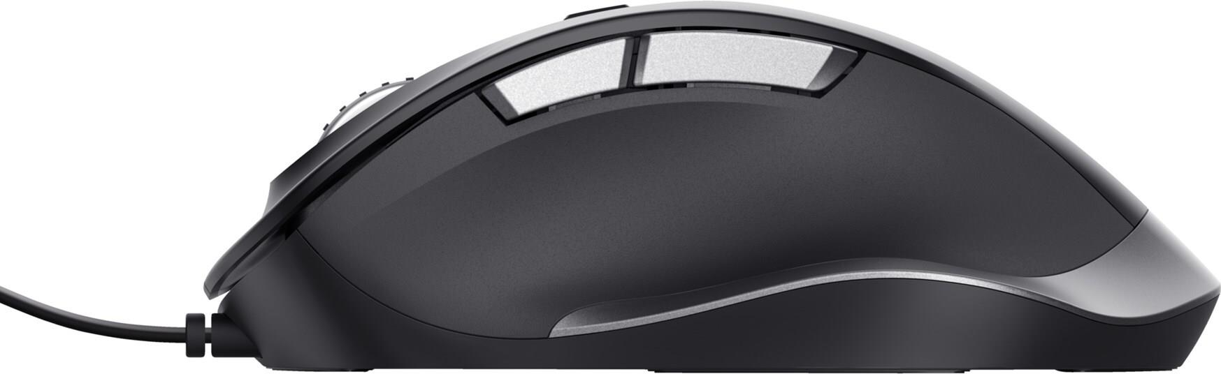 Trust Fyda Comfort Kabelgebundene Maus Optisch 5000 DPI 6 Tasten Rechtshänder 1,5 m USB Schwarz