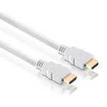 High Speed HDMI Kabel mit Ethernet, vergoldet, HDMI St. A / St. A, weiß, 3.0 m Hochwertiges Anschlusskabel zur Übertragung von digitalen Monitor- und TV-Signalen (39903703W)