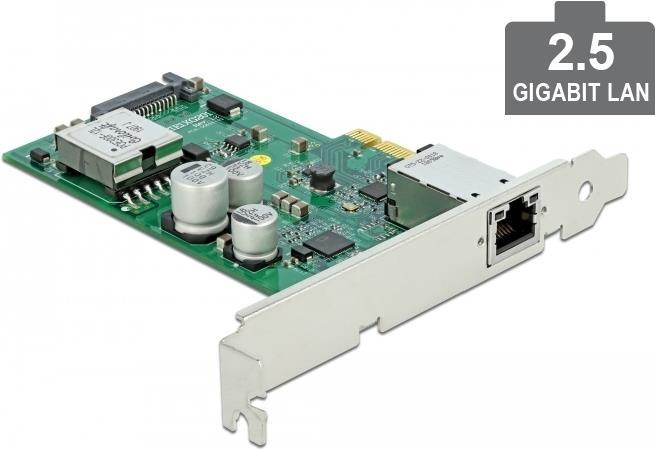 DeLOCK PCI Express x1 Card to 1 x 2,5 Gigabit LAN PoE+ - Netzwerkadapter - PCIe 2,1 Low-Profile - 2,5GBase-T (PoE+) x 1 (89019)