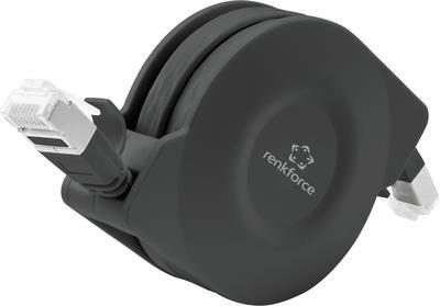 Renkforce RF-4476386 Netzwerkkabel 1,5 m Cat6a U/FTP (STP) Schwarz (RF-4476386)