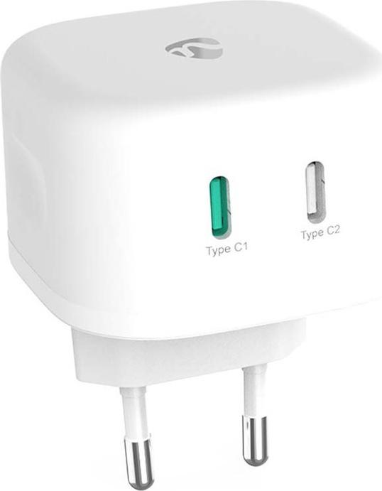 Nedis Netzladegerät| 45 W| GaN| Schnellladefunktion| 2.25 A 3.0| Anzahl der (WCGPD45W100WT)