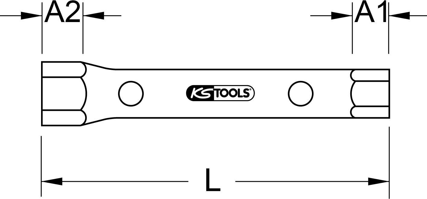KS TOOLS CLASSIC Rohrsteckschlüssel, 10x13mm (518.0881)