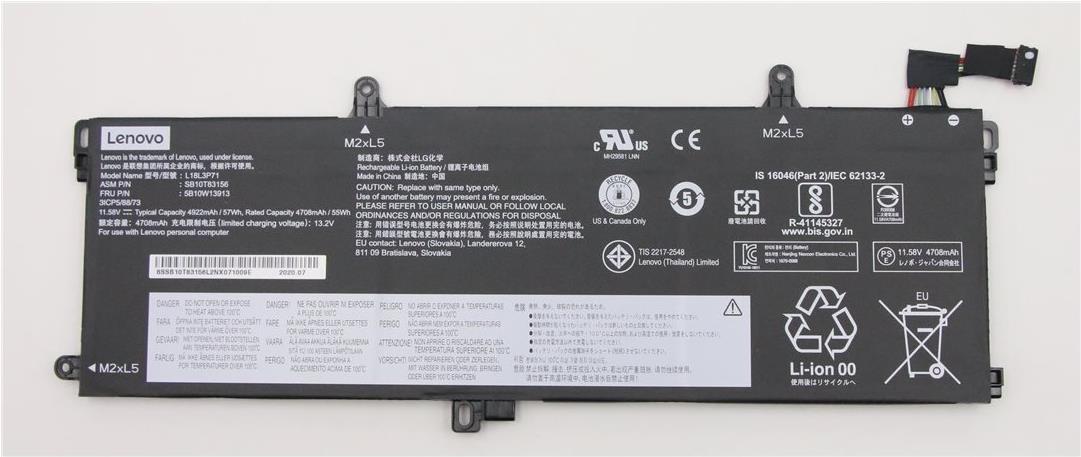 Lenovo Battery Internal 3c 57Wh LiIon LGC (5B10W13913)