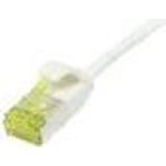 Patchkabel RJ45, CAT6A 500Mhz, 5m, weiss, U/FTP, slimline rund d=3,8mm, TPE/LSZH(Superflex), AWG32, mitCat.7 Rohkabel, Synergy 21 (S217327V3)
