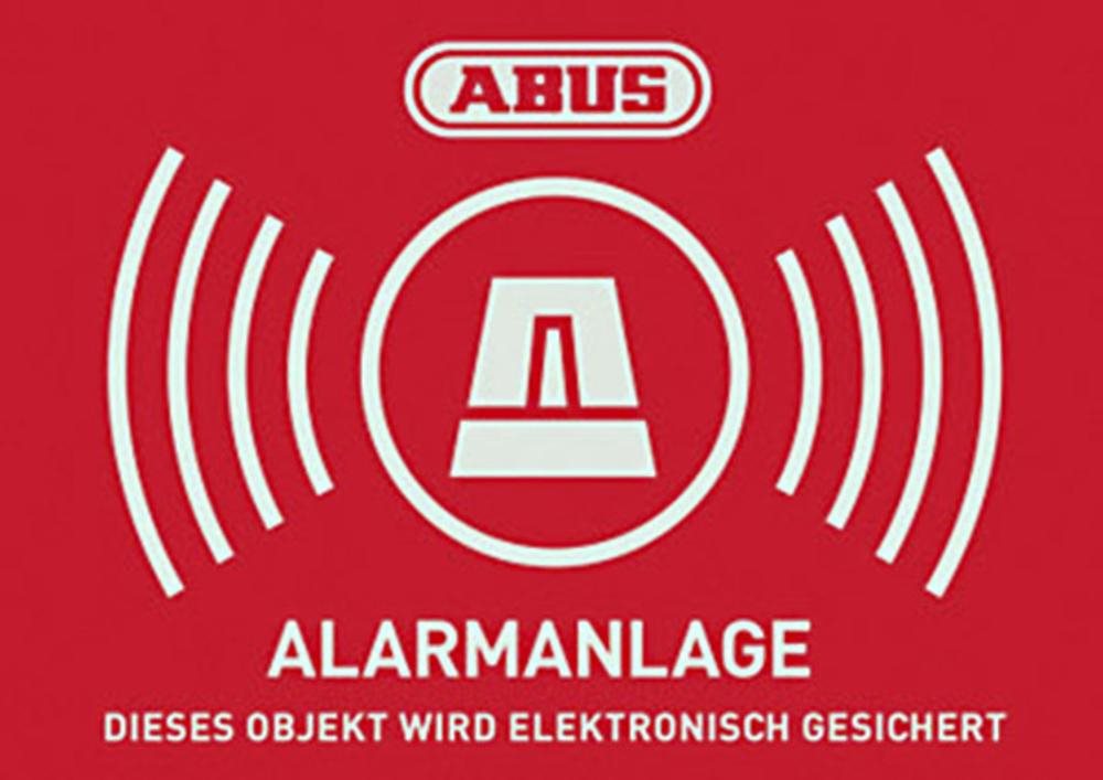 ABUS Warnaufkleber Alarm mit Logo 148 x 105 mm (1 Stck) (Art.-Nr. AU1422) (AU1422)