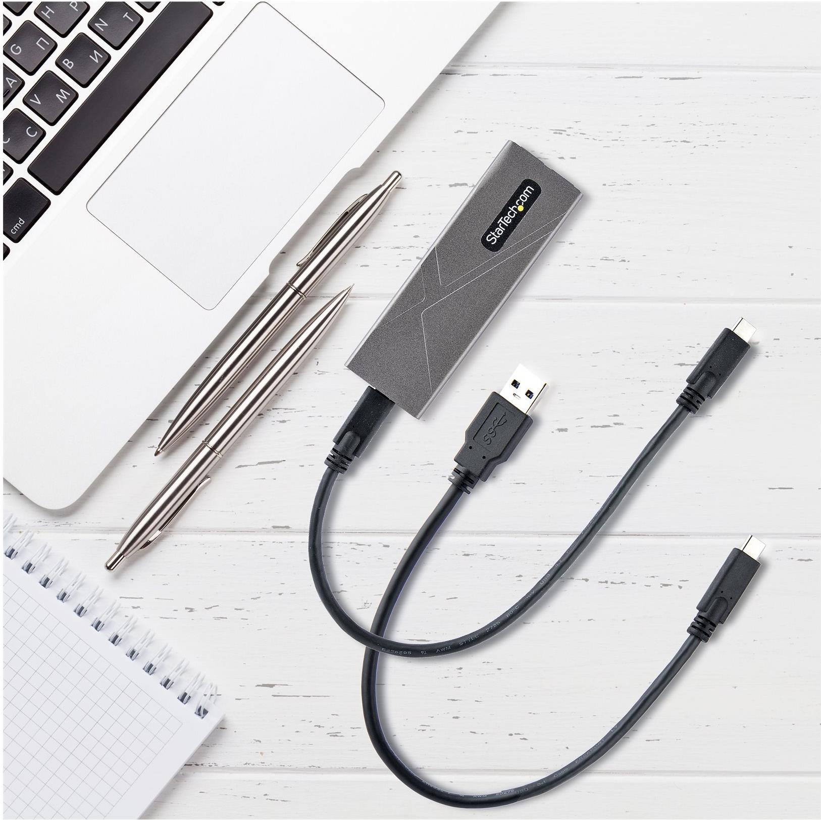 StarTech.com USB-C M.2 Externes Gehäuse für NVMe und SATA M.2 10Gbit/s Space-grau