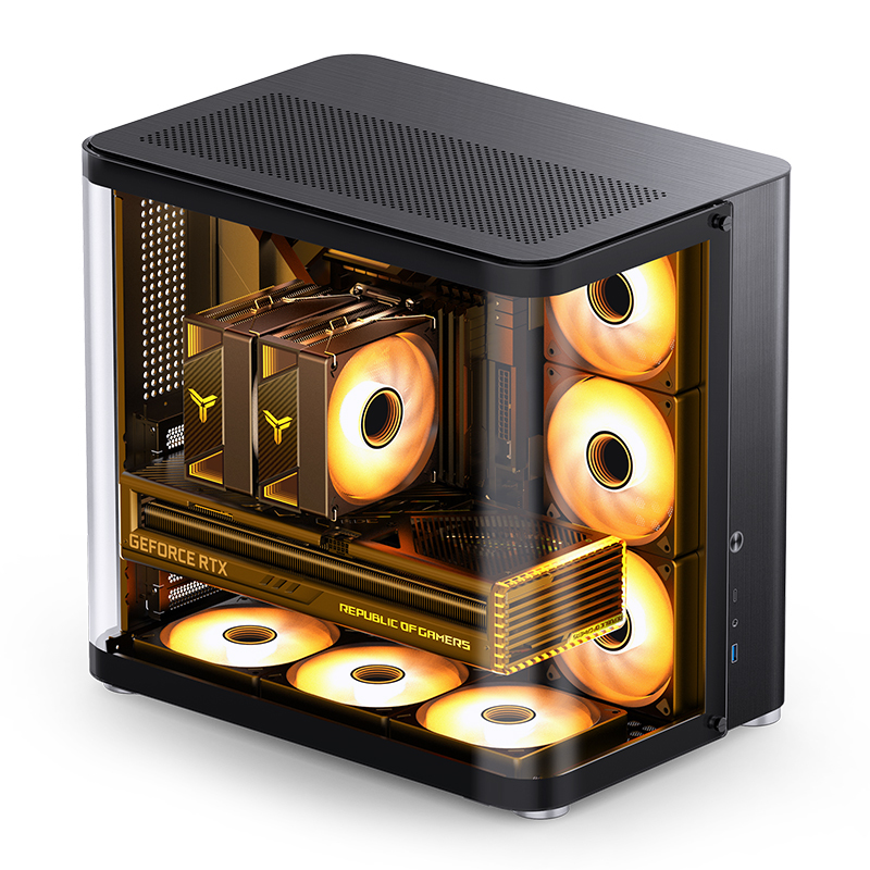 Jonsbo TK-2 2.0 Midi Tower Gehärtetes Glas ATX Schwarz