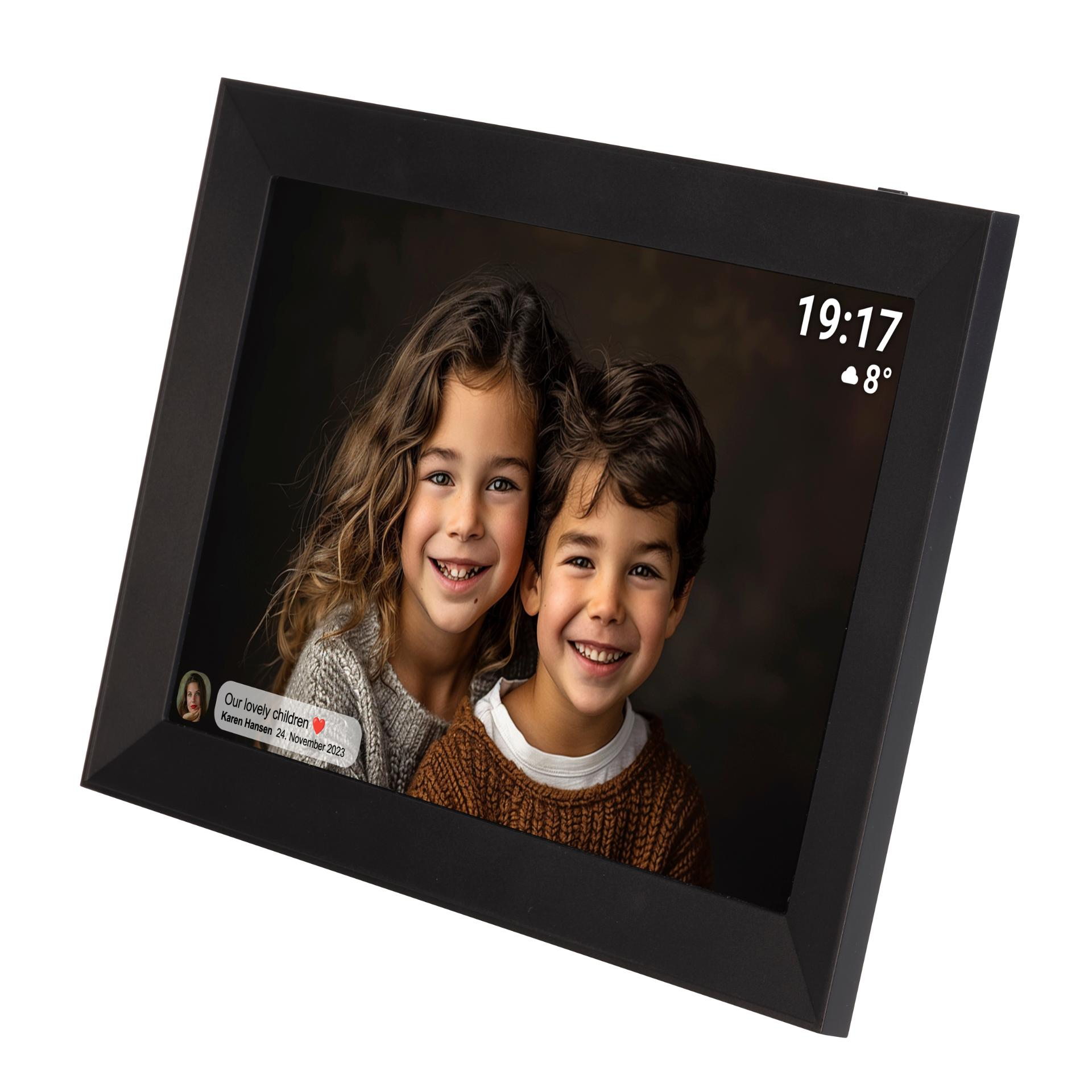 Denver PFF-1012 10,1" Digitaler Bilderrahmen 1280x800 IPS Touch WLAN Frameo 16 GB Schwarz