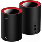 Cudy M3000 2-Pack Dual-Band (2,4 GHz/5 GHz) Wi-Fi 6 (802.11ax) Schwarz - Rot 1 Intern (M3000(2-PACK))