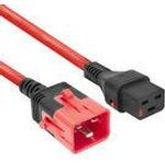 ACT Powercord C19 IEC Lock - C20 IEC Lock Dual Locking red 1 m, PC3633 (PL0021)