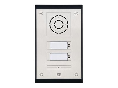 2N IP Uni 2 Ruftasten IP-Intercom-Station Schwarz - Silber
