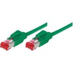 Patchkabel S/FTP, PiMF, Cat 6, grün, 0,3 m halogenfrei, mit Draka-Kabel und Hirosesteckern TM21 (718003G)