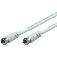 Wentronic Goobay SAT Anschlusskabel, 100% geschirmt, Weiß, 1.5 m - F-Stecker <=> F-Stecker (50737)